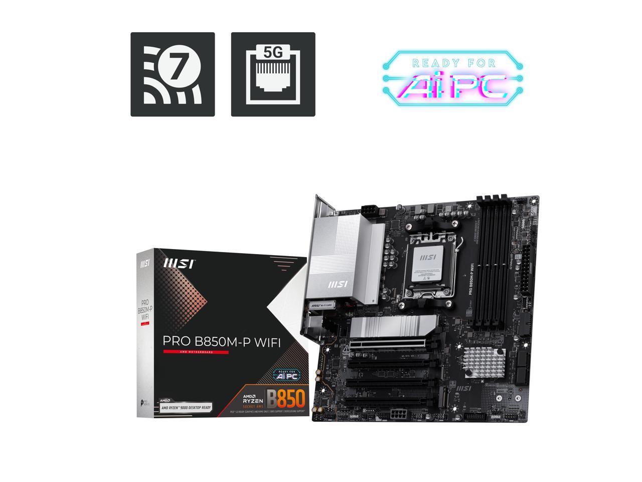 Am5 Micro Atx Pcie 5.0 Motherboard - Placa base MSI PRO B850M-P WIFI