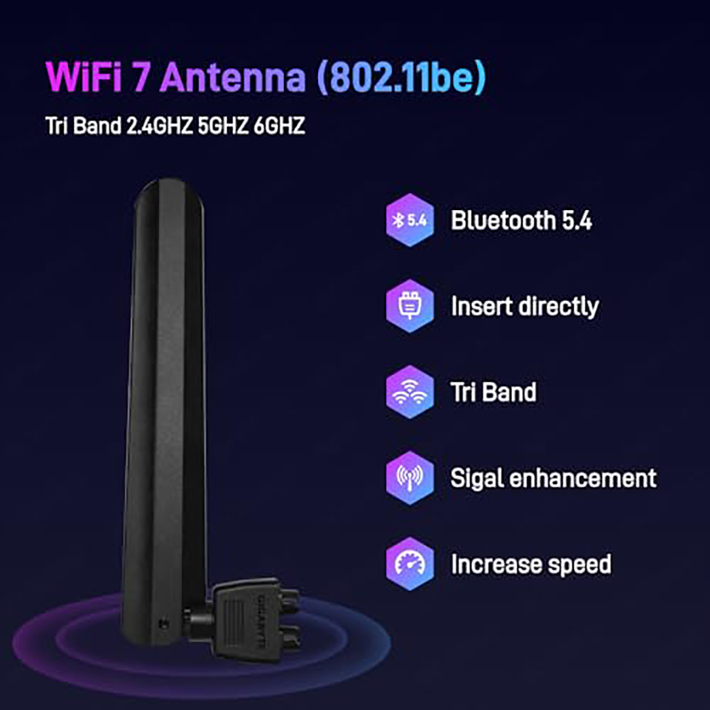 Antena WIFI 7 EZ-Plug para pla - Z890 Wi-Fi 7 Motherboard reseña y precio