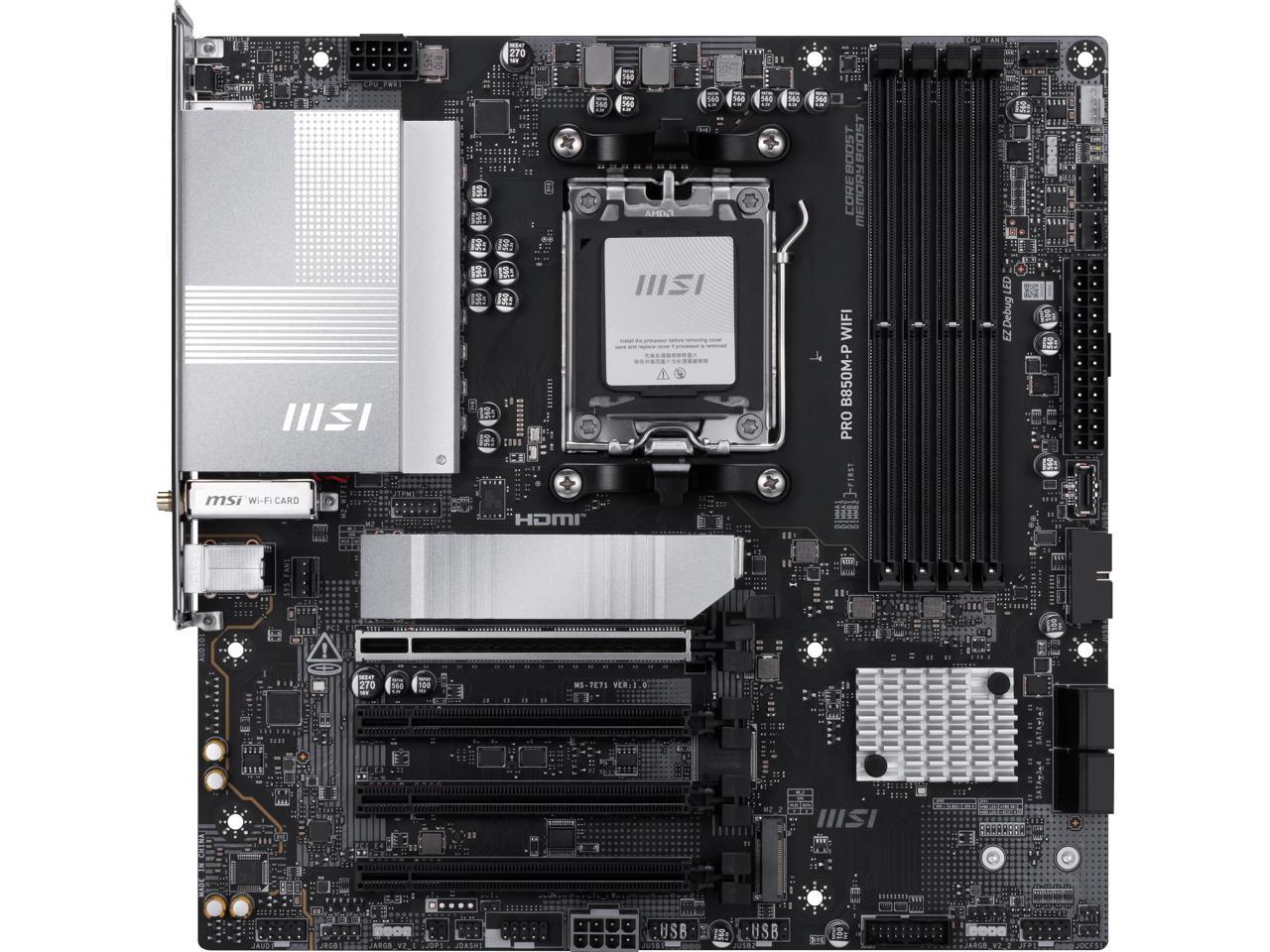 Placa base MSI PRO B850M-P WIF - Am5 Micro Atx Pcie 5.0 Motherboard reseña y precio