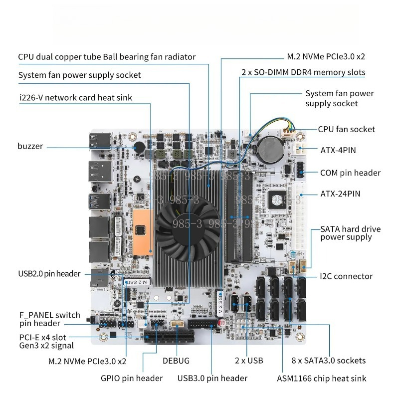 Placa Base Mini-ITX M11 NAS Bl - Mini Itx Dual 2.5G Nas Motherboard reseña y precio