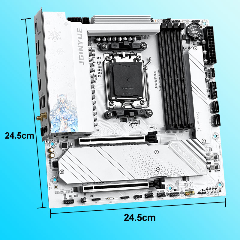 JGINYUE B650E Snow Dream AM5 M - Am5 Micro Atx Pcie 5.0 Motherboard reseña y precio