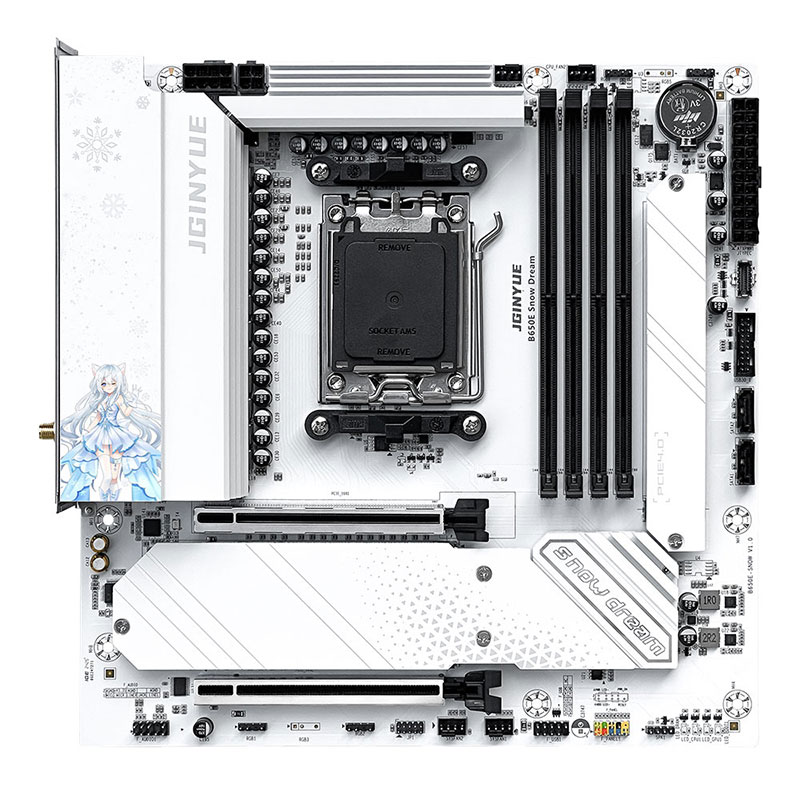 JGINYUE B650E Snow Dream AM5 M - Am5 Micro Atx Pcie 5.0 Motherboard reseña y precio