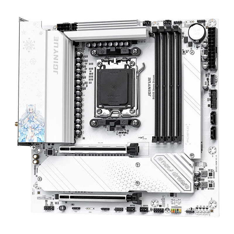 JGINYUE B650E Snow Dream AM5 M - Am5 Micro Atx Pcie 5.0 Motherboard reseña y precio